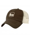 Бейсболка кепка Banded Chino Twill Cap (коричневый/белый)